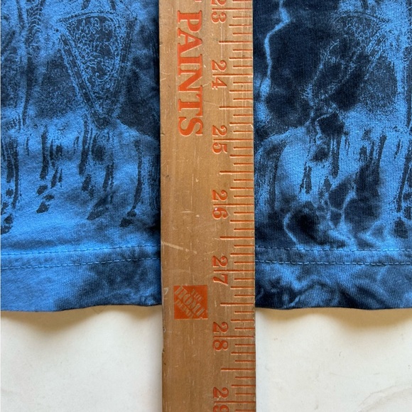2000s allover screen printed and tie dyed monarchy/affliction style T-shirt - Picture 8 of 8